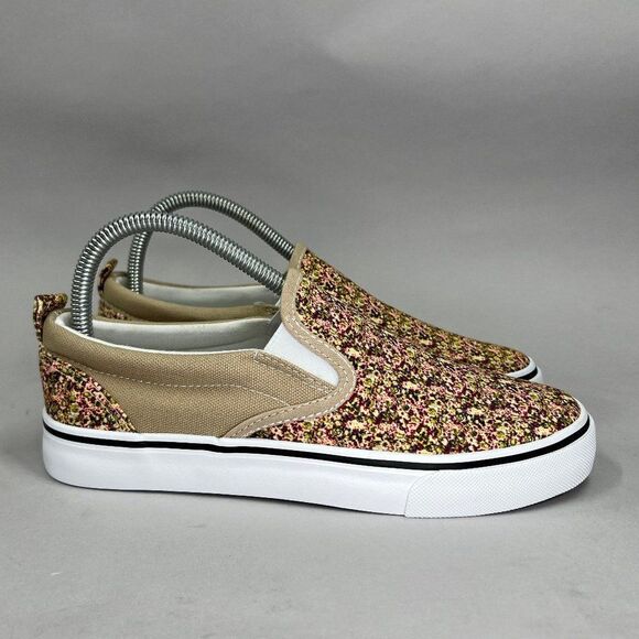 Shoes - Women's Size 7 Yellow‎ Floral Slip On Sneakers
